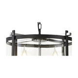 Nolan 4 Light E14 Pendant Light 46cm Clear - Black