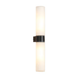 Tasso 2 Light E14 IP44 Wall Light 55mm High - Satin Black
