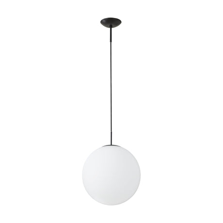 Miranda E27 Pendant Light 40cm Frosted - Matt Black