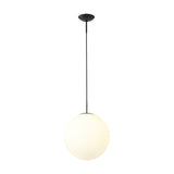 Miranda E27 Pendant Light 40cm Frosted - Matt Black