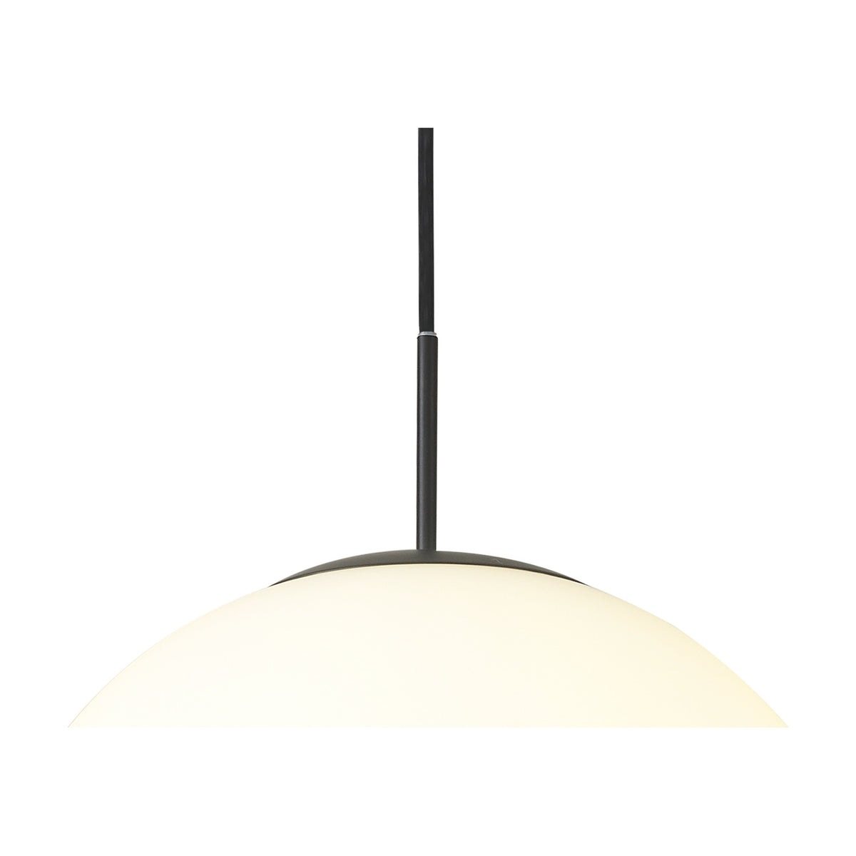 Miranda E27 Pendant Light 40cm Frosted - Matt Black