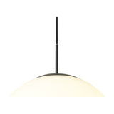 Miranda E27 Pendant Light 40cm Frosted - Matt Black