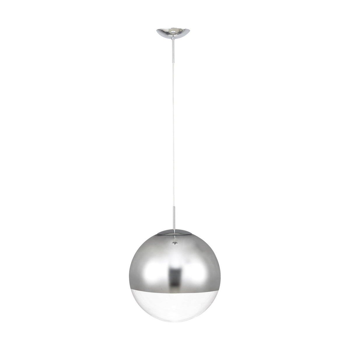 Miranda E27 Pendant Light 40cm Mirror - Polished Chrome