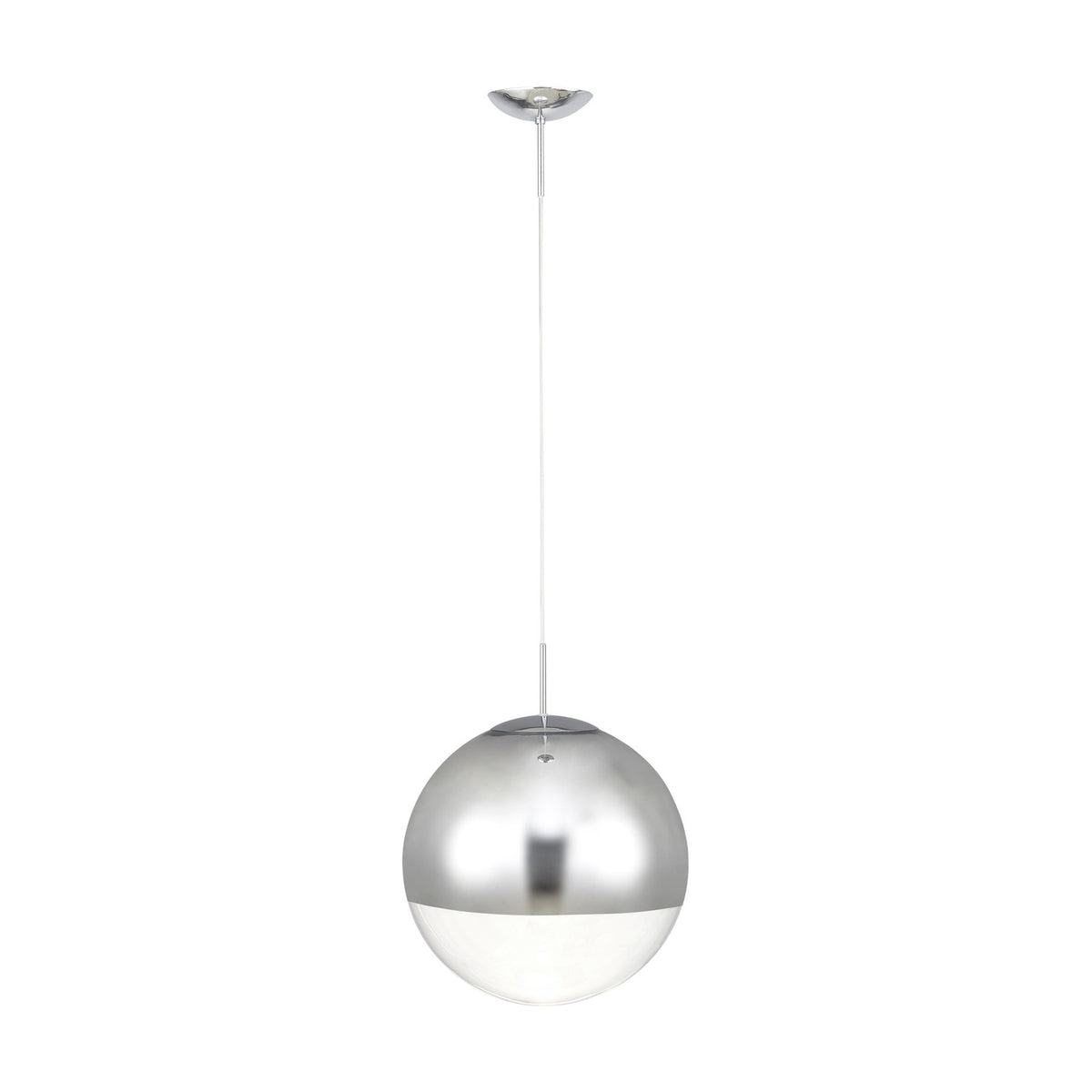 Miranda E27 Pendant Light 40cm Mirror - Polished Chrome