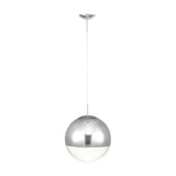 Miranda E27 Pendant Light 40cm Mirror - Polished Chrome