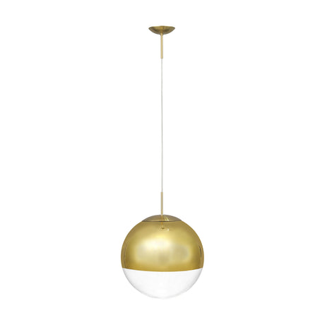 Miranda E27 Pendant Light 30cm Gold Mirrored - Antique Gold