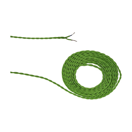 Cavo Twisted Cable 5.3mm Dia 1m Drop in green, shown upright on a plain white background.