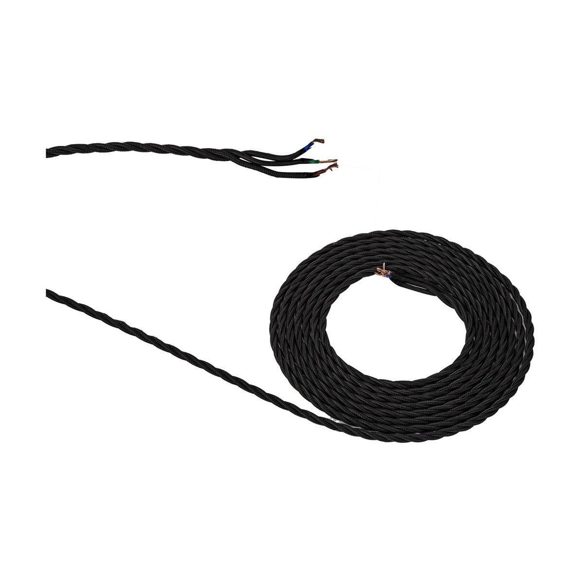 Cavo Twisted Cable 5.3mm Dia 1m Drop - Black