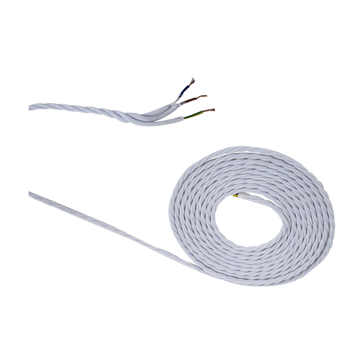 Cavo Twisted Cable 5.3mm Dia 1m Drop - White