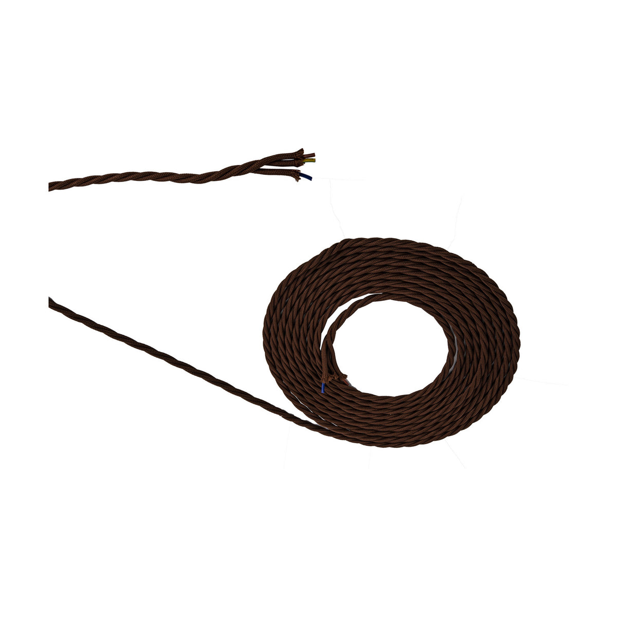 Cavo Braided Twisted Copper Cable 3 Core 0.75mm - Brown