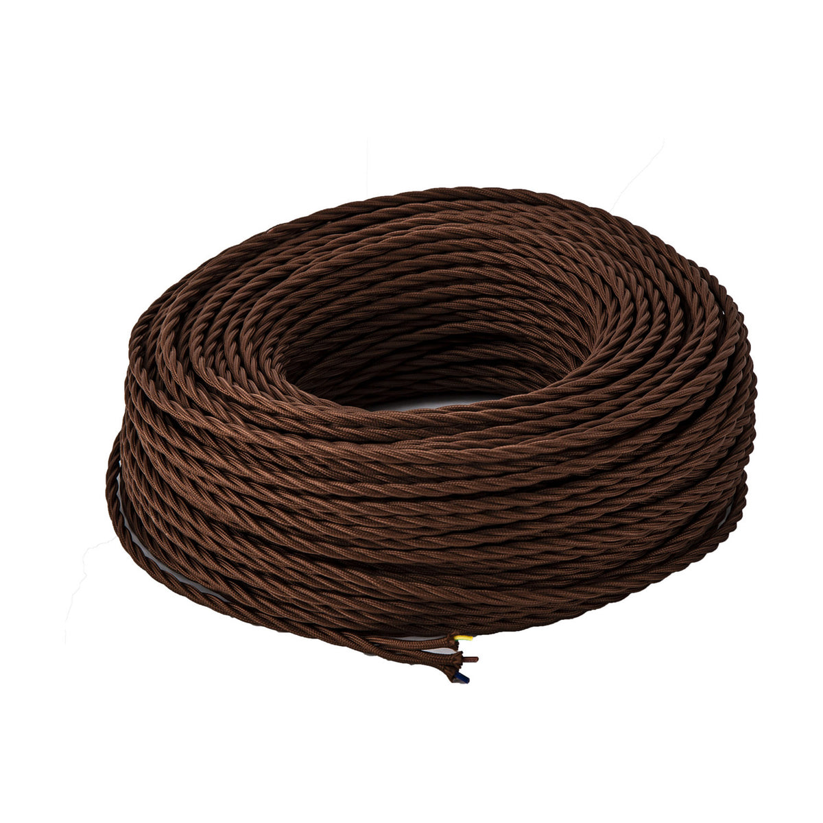 Cavo Braided Twisted Copper Cable 3 Core 0.75mm - Brown