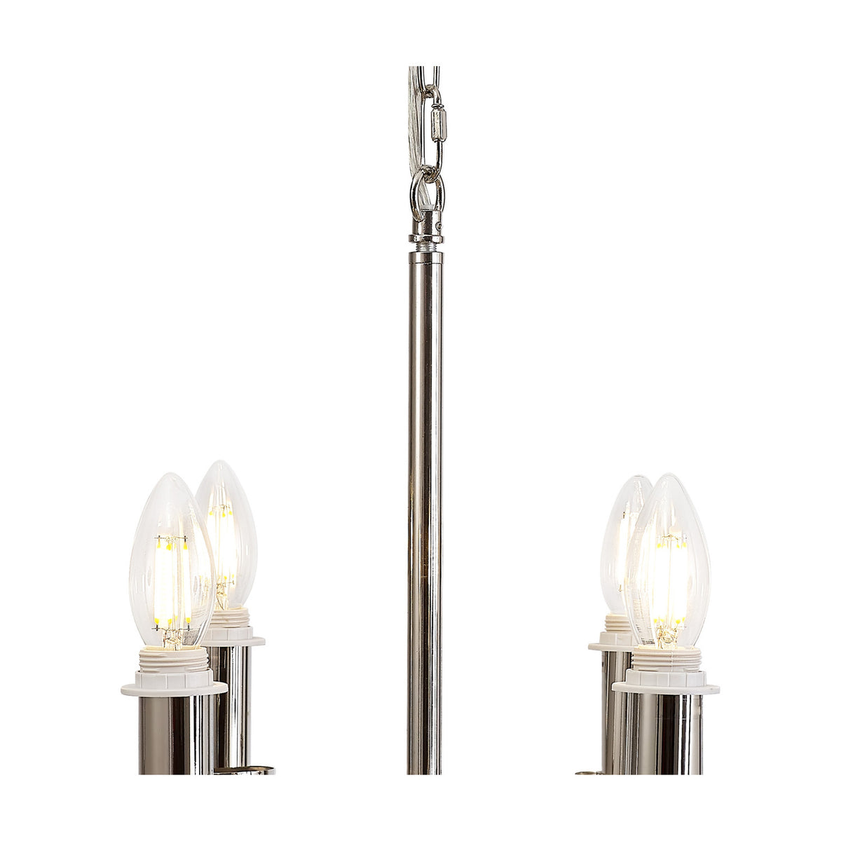 Banyan 6 Light Semi Flush Ceiling Light 44cm - Polished Nickel