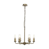 Banyan 6 Light E14 Semi Flush Ceiling Light 44cm - Antique Brass