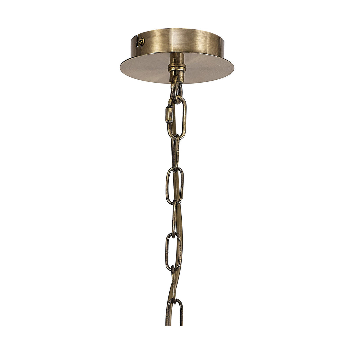 Banyan 6 Light E14 Semi Flush Ceiling Light 44cm - Antique Brass