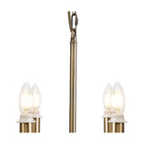 Banyan 6 Light E14 Semi Flush Ceiling Light 44cm - Antique Brass