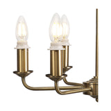 Banyan 6 Light E14 Semi Flush Ceiling Light 44cm - Antique Brass