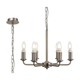 Banyan 6 Light E14 Semi Flush Ceiling Light 44cm - Satin Nickel