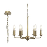 Banyan 6 Light E14 Semi Flush Ceiling Light 44cm - Champagne Gold