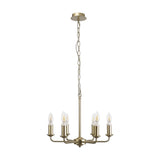 Banyan 6 Light E14 Semi Flush Ceiling Light 44cm - Champagne Gold