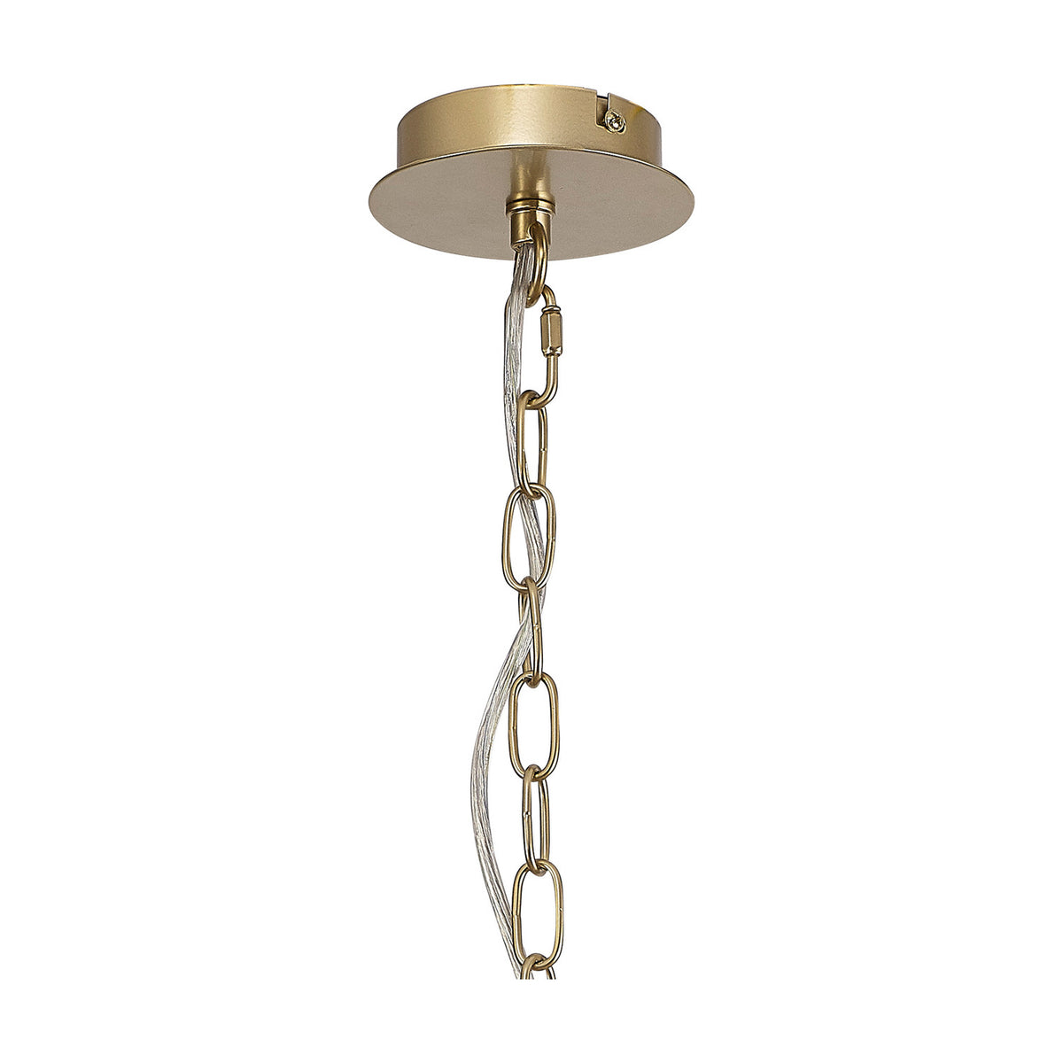 Banyan 6 Light E14 Semi Flush Ceiling Light 44cm - Champagne Gold
