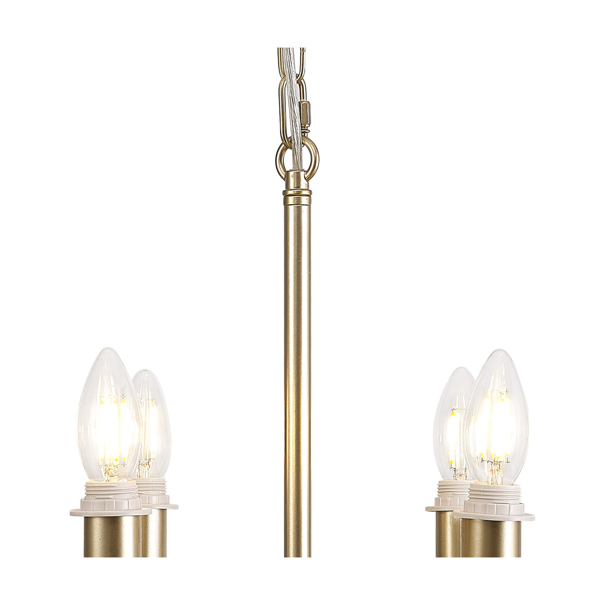 Banyan 6 Light E14 Semi Flush Ceiling Light 44cm - Champagne Gold