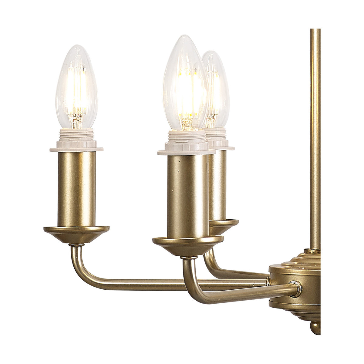 Banyan 6 Light E14 Semi Flush Ceiling Light 44cm - Champagne Gold