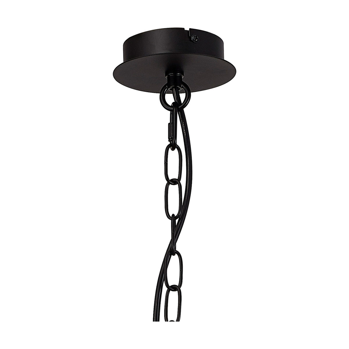 Banyan 6 Light E14 Semi Flush Ceiling Light 44cm - Matt Black