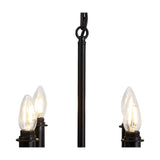 Banyan 6 Light E14 Semi Flush Ceiling Light 44cm - Matt Black