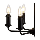 Banyan 6 Light E14 Semi Flush Ceiling Light 44cm - Matt Black