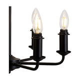 Banyan 6 Light E14 Semi Flush Ceiling Light 44cm - Matt Black