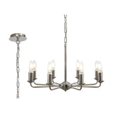 Banyan 8 Light Semi Flush Ceiling Light 59cm - Polished Nickel