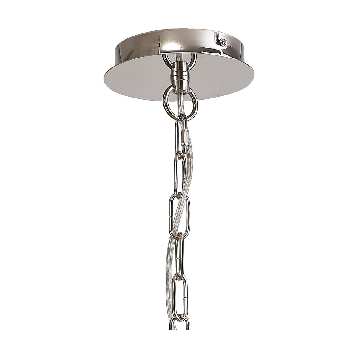 Banyan 8 Light Semi Flush Ceiling Light 59cm - Polished Nickel