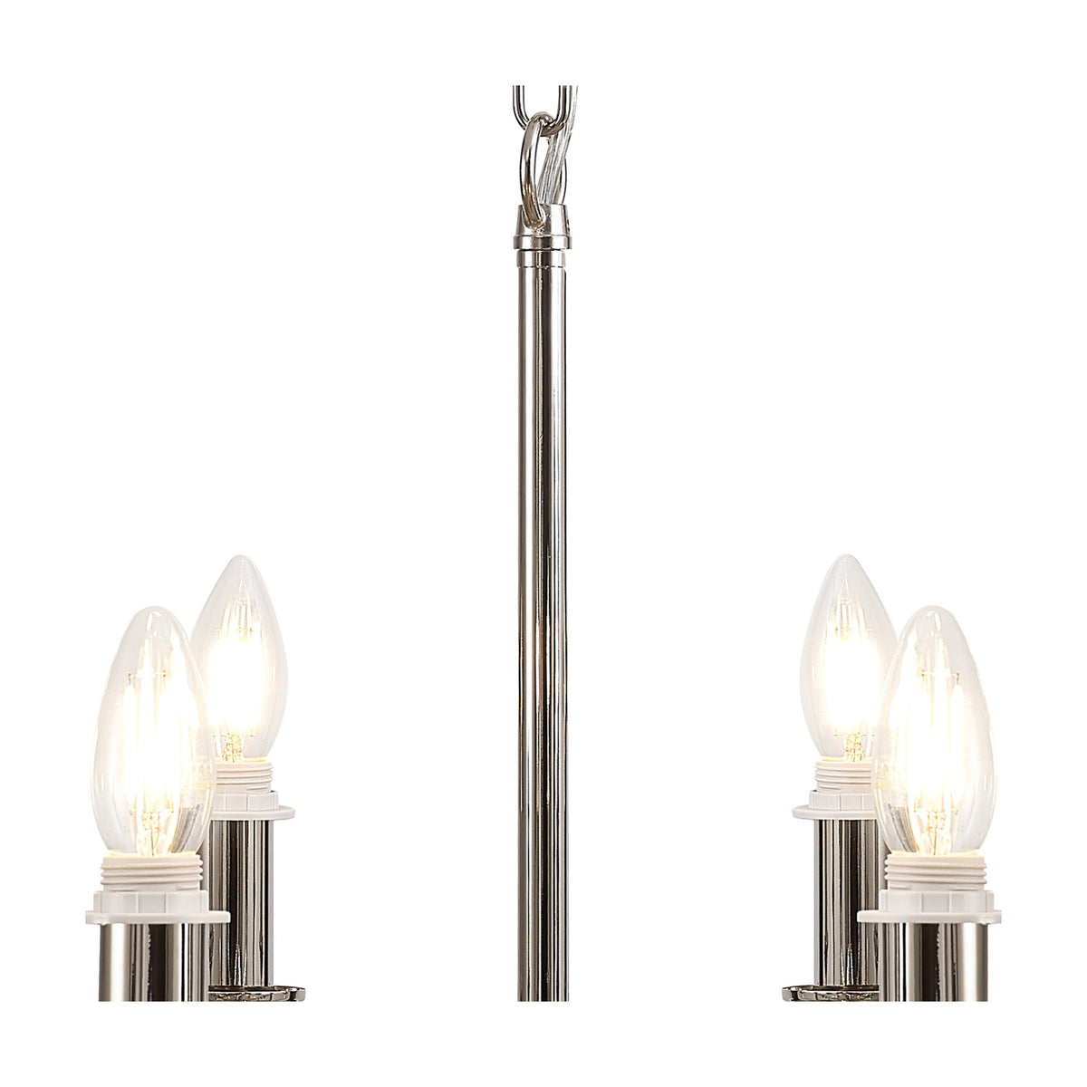 Banyan 8 Light Semi Flush Ceiling Light 59cm - Polished Nickel