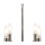Banyan 8 Light Semi Flush Ceiling Light 59cm - Polished Nickel