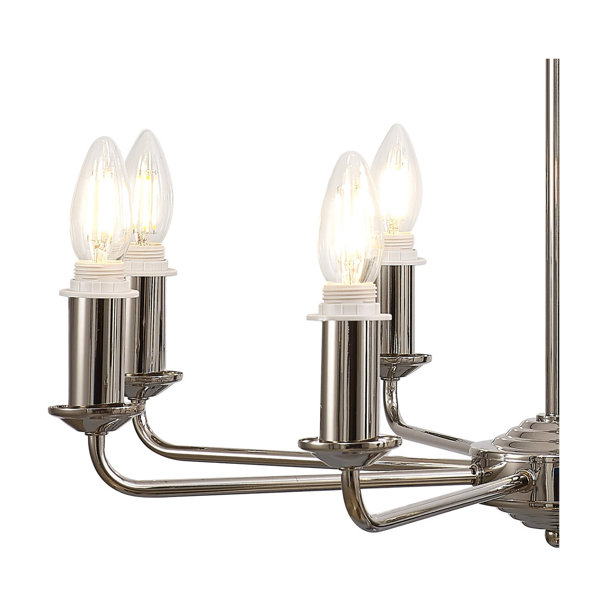 Banyan 8 Light Semi Flush Ceiling Light 59cm - Polished Nickel