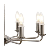 Banyan 8 Light Semi Flush Ceiling Light 59cm - Polished Nickel
