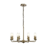 Banyan 8 Light E14 Semi Flush Ceiling Light 59cm - Antique Brass