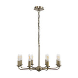 Banyan 8 Light E14 Semi Flush Ceiling Light 59cm - Antique Brass