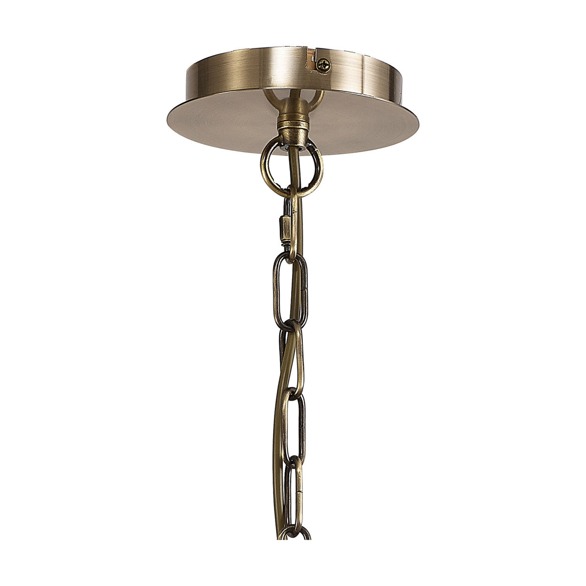 Banyan 8 Light E14 Semi Flush Ceiling Light 59cm - Antique Brass