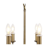 Banyan 8 Light E14 Semi Flush Ceiling Light 59cm - Antique Brass