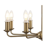 Banyan 8 Light E14 Semi Flush Ceiling Light 59cm - Antique Brass