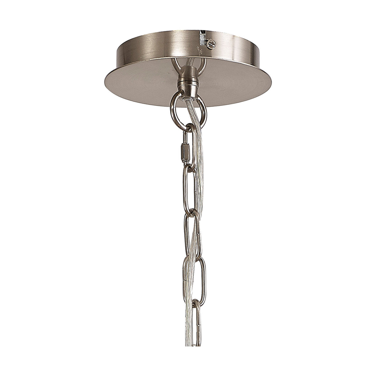 Banyan 8 Light E14 Semi Flush Ceiling Light 59cm - Satin Nickel