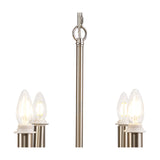 Banyan 8 Light E14 Semi Flush Ceiling Light 59cm - Satin Nickel