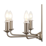 Banyan 8 Light E14 Semi Flush Ceiling Light 59cm - Satin Nickel