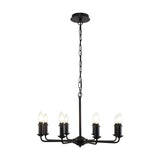 Banyan 8 Light E14 Semi Flush Ceiling Light 59cm - Matt Black