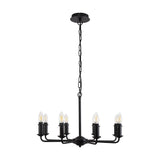 Banyan 8 Light E14 Semi Flush Ceiling Light 59cm - Matt Black