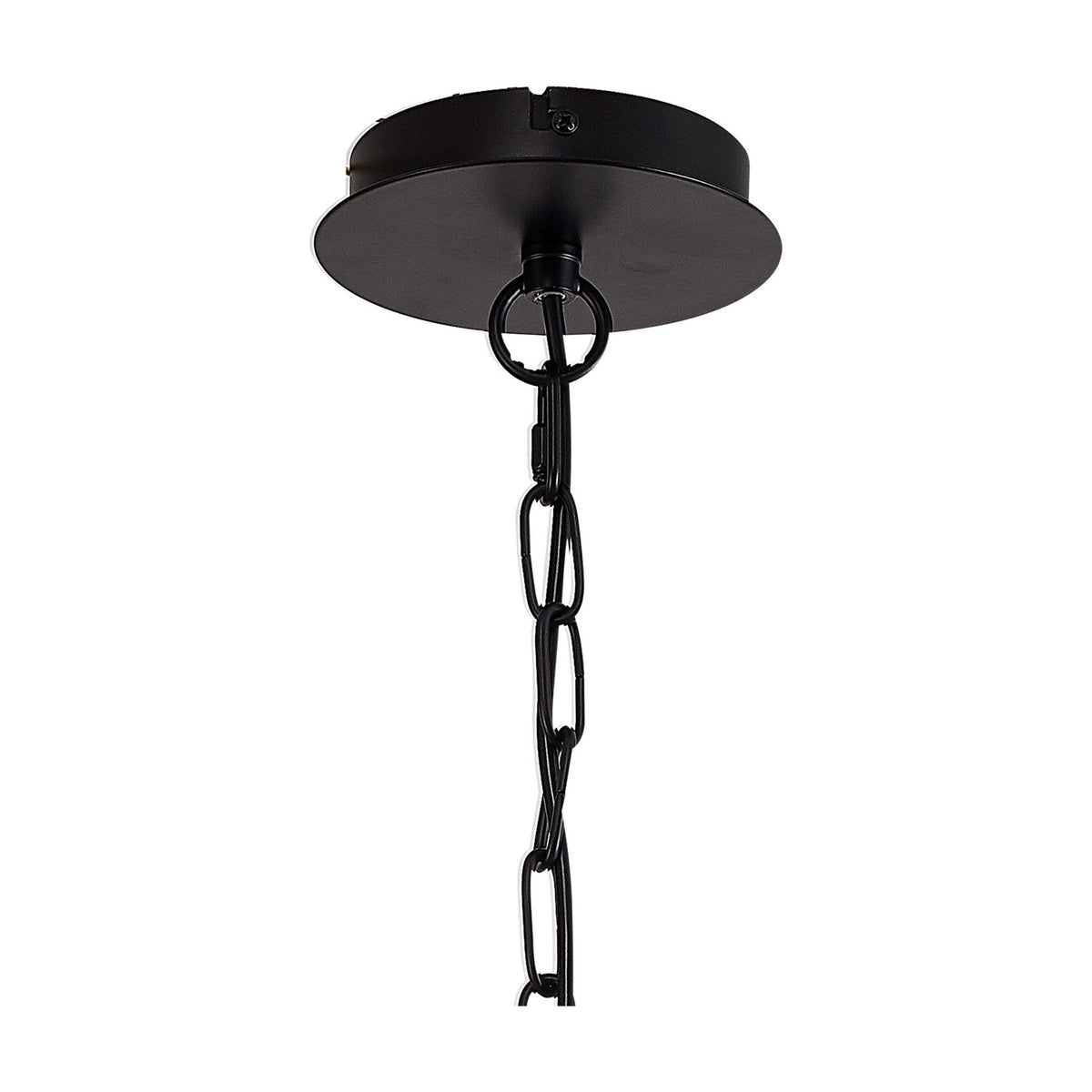 Banyan 8 Light E14 Semi Flush Ceiling Light 59cm - Matt Black