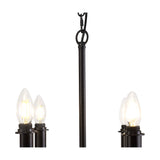 Banyan 8 Light E14 Semi Flush Ceiling Light 59cm - Matt Black