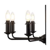 Banyan 8 Light E14 Semi Flush Ceiling Light 59cm - Matt Black
