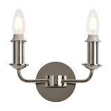 Banyan 2 Light E14 Wall Light 17.5cm High - Polished Nickel